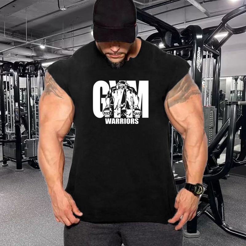Tank Top Muscle - T-shirt senza maniche in cotone traspirante