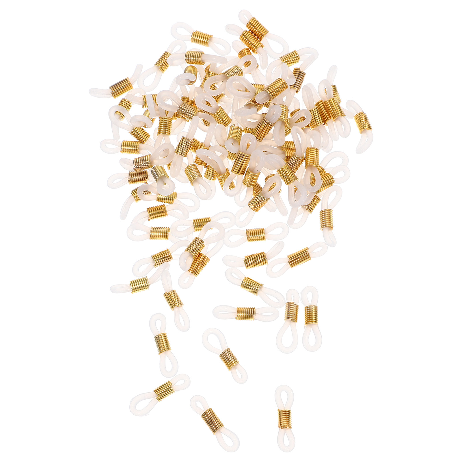 Sunglass Retainer Cord - 100 Pezzi Terminali in Silicone per