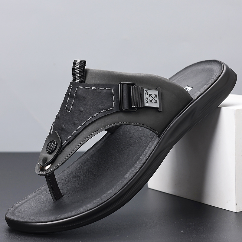 Infradito da uomo con fibbia r - Flip Flop Leather Men recensione e prezzo
