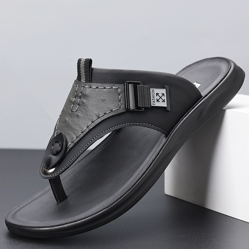 Infradito da uomo con fibbia r - Flip Flop Leather Men recensione e prezzo